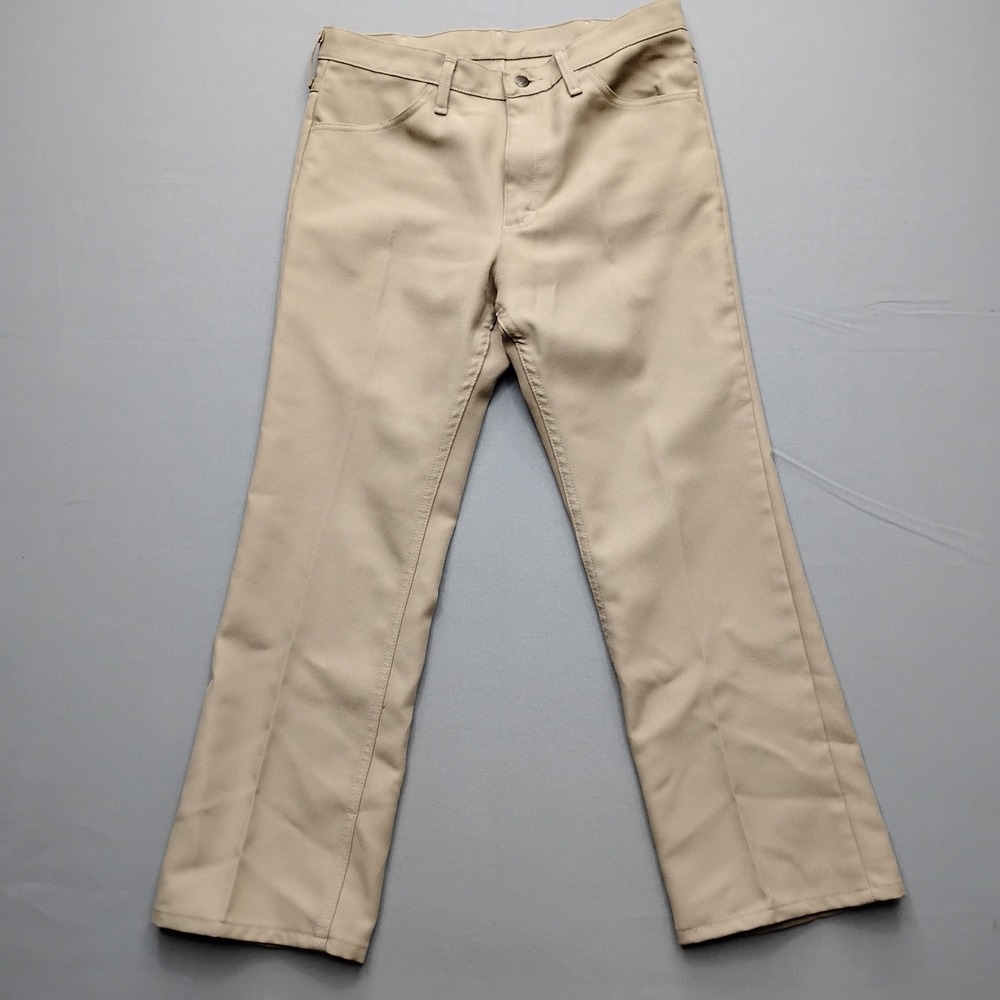 Wrangler 82KH Mens Khaki Polyester Twill Western Dress Slacks 34x29